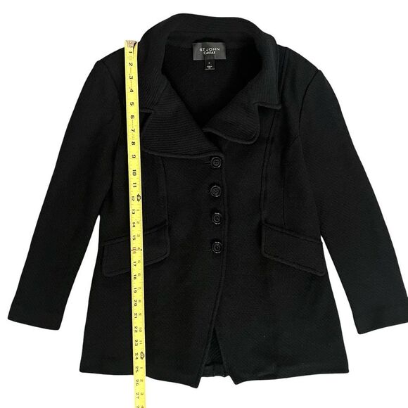 St. John Caviar wool knit blazer jacket size 10 - Picture 3 of 8